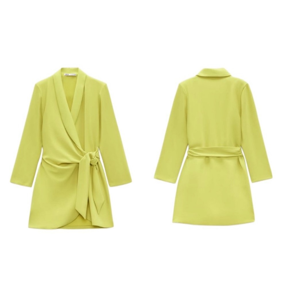 Lime Green Zara Pareo Wrap Dress